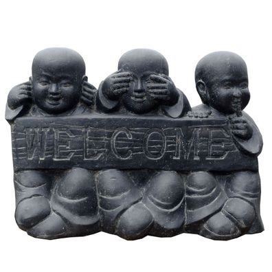 Garten Skulptur Shaolin Mönch Trio Dhanbad