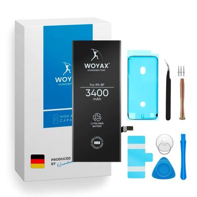 Woyax Wunderbatterie Akku für iPhone 8 Plus 3400 mAh Hohe Kapazität Ersatzakku
