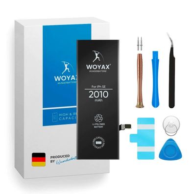 Woyax Wunderbatterie Akku für iPhone SE 2010 mAh Hohe Kapazität Ersatzakku