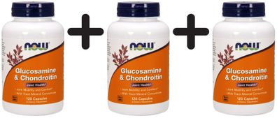 3 x Glucosamine & Chondroitin, with Trace Mineral Concentrate - 120 caps