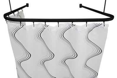 Duschvorhangschiene barrierefrei schwarz Duschvorhangstange