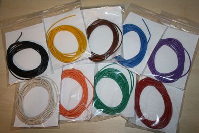 50 m (10x5) Kabel Elektrokabel für Kfz 12V - 24 Volt 0,75 mm verschiedene Farben