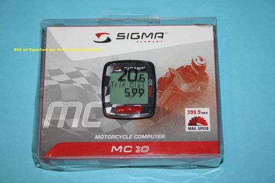 SIGMA MC10 Motorrad Bordcomputer bis 399,9 km/ h / Uhr / Fahrzeit / Tacho digital
