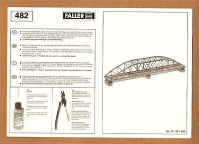 Faller H0 Anleitung Bauanleitung für 482 / 120482 Bogenbrücke Stahlträgerbrücke