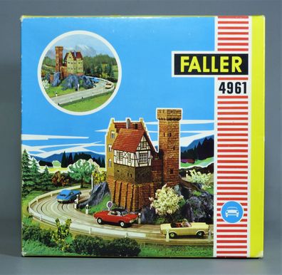Faller AMS H0 B-4961 Große Burg mit Berg Nürburg Festung auf Felsen 50er/60er NEU OVP