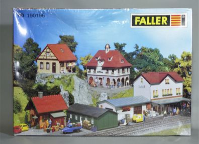 Faller H0 190196 Gebäude-Set Bahnhof-Set Heubach 5 Gebäude NEU OVP