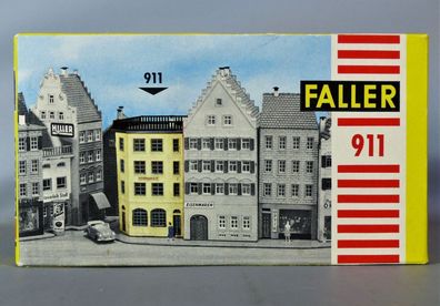 Faller H0 911 Bausatz Stadteckhaus Stadthaus Zeilenhaus Altstadt 50er/60er NEU OVP