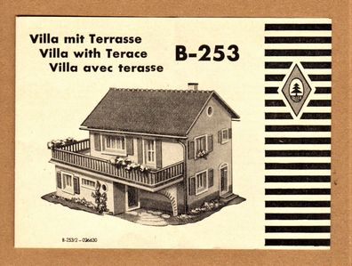 Faller H0 Anleitung Bauanleitung Instruction B-253 Wohnhaus Villa mit Terrasse