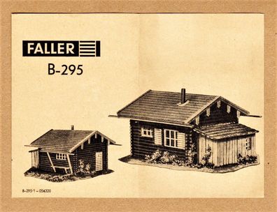 Faller H0 Anleitung Bauanleitung Instruction B-295 2x Blockhaus Holzhaus Holhütte