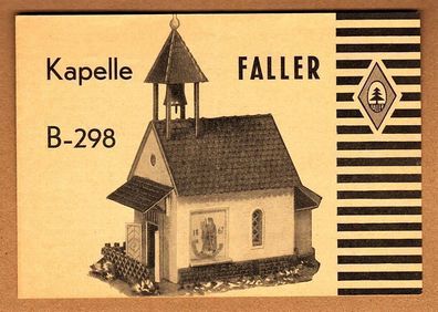 Faller H0 Anleitung Bauanleitung Instruction B-298 Kapelle Bergkapelle Kirche