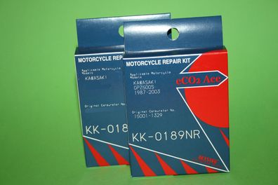 2x Keyster KK-0189NR Reparatursatz Vergaser Kawasaki GPZ500S Typen EX500A EX500E