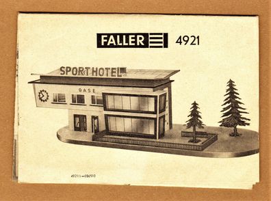 Faller H0 Anleitung Bauanleitung Instruction B-4921 Faller AMS Sport-Hotel