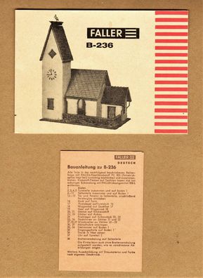 Faller H0 Anleitung Bauanleitung Text & Bild Instruction B-236 Kirche Dorfkirche