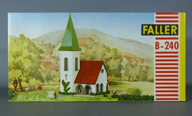 Faller H0 B-240 Große Kirche mit Spitzdach Dorfkirche Kapelle 50er/60er NEU OVP