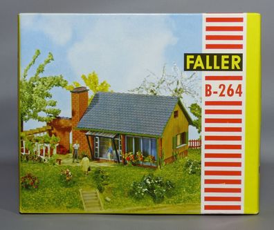 Faller H0 B-264 Siedlerhaus Wohnhaus Pergola Terrasse Kamin 50er/60er NEU große OVP