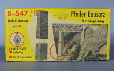 Faller H0 B-547/ II Brückenpfeiler 7cm hoch Pfeiler Bausatz frühe 50er/60er NEU OVP