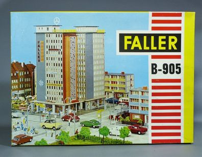 Faller H0 B-905 Hochhaus Wolkenkratzer Siemens-Version & Licht 50er/60er Jahre SELTEN