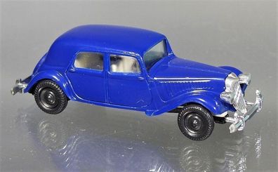 Brekina H0 Oldtimer Citroen 11CV 15SIX blau Gangster-Limousine