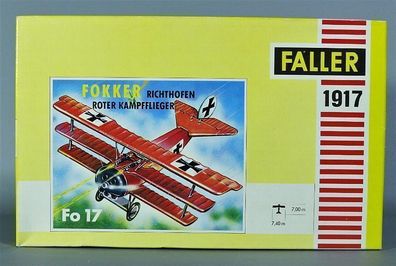 Faller 1:100 1917 Fokker Fo17 Dreidecker Richthofen 1. WK 60er/70er Jahre NEU OVP