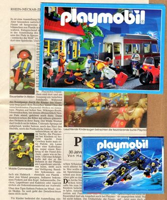 2x Playmobil Katalog und Zeitungsartikel Austellung Speyer Playmobil-Sammler Geobra