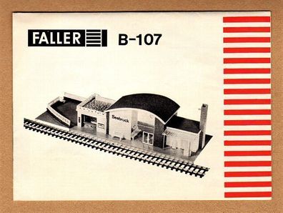 Faller H0 Anleitung Bauanleitung Instruction B-107 Moderner Bahnhof Seebruck