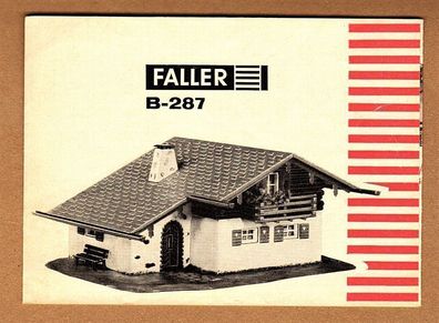 Faller H0 Anleitung Bauanleitung Instruction B-287 Alpenhaus Berghaus Chalet
