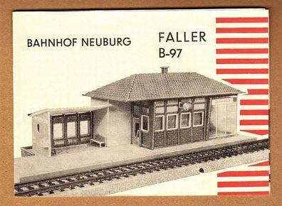 Faller H0 Anleitung Bauanleitung Instruction B-97 Bahnhof Neuburg Bhf