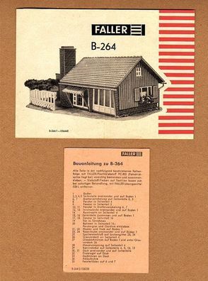 Faller H0 Anleitung Bauanleitung Text & Bild B-264 Wohnhaus Siedlungshaus