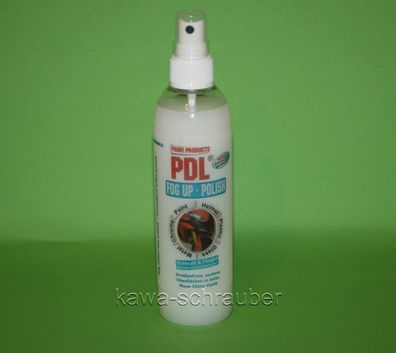 Profi Products PDL Fog Up Polish Politur 250ml Pumpflasche Sprühpolitur Visier