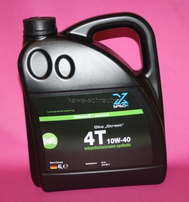 4 Liter Qualitäts Motorenöl SAE10W-40 von Spec-X teilsynthetisch