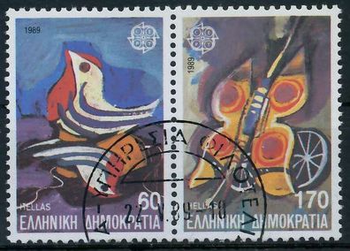 Griechenland 1989 Nr 1721A-1722A gestempelt WAAGR PAAR X5CEE32