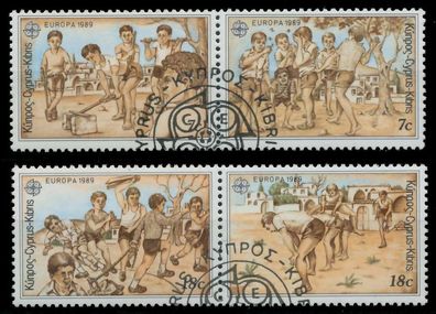 ZYPERN 1989 Nr 715-718 gestempelt WAAGR PAAR X5CF156