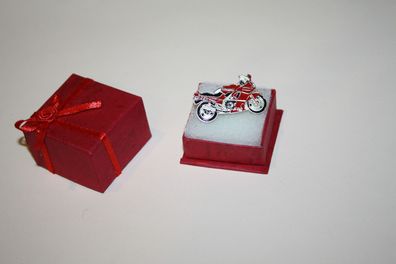 PIN Anstecker Kawasaki ZZR600 rot Metall handbemalt KULT in Geschenkbox neu