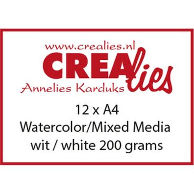 Crealies | Basis A4 Watercolor 200g 15pcs