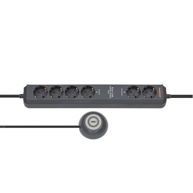 6-fach Steckdosenleiste schaltbar Eco-Line Comfort Switch CSP 24 Fußschalter schwarz