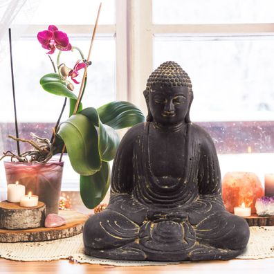 Stein Skulptur Buddha Malegaon Sitzend