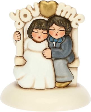 Thun Tortenfigur Brautpaar You&Me aus Keramik 12,3 x 12 x 14,2 cm h F3253H90B