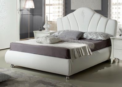Italienisches Doppelbett Doris in Weiß