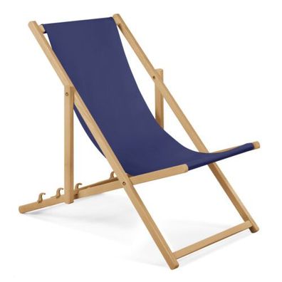 Sonnenliege Strandliege Liegestuhl aus Holz Gartenliege mit Absicherungssystem