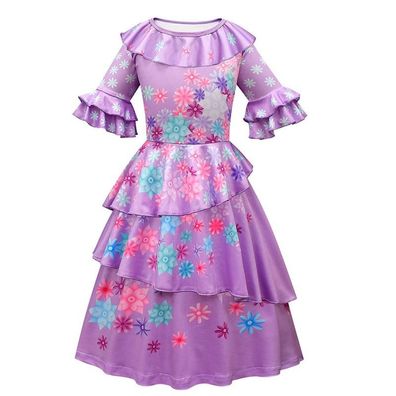 Kinder Encanto Prinzessin Cosplay Kostüm Mädchen Mirabel Isabela Kleid Outfit