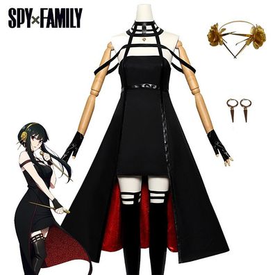 Damen SPY×FAMILY Yor Forger Cosplay Kostüm Anime Halloween Show Cos
