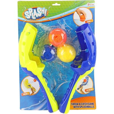 Toi-Toys - SPLASH Wasser Ballfangspiel (2 Fangschaufeln + 3 Bälle) Wasserspiel