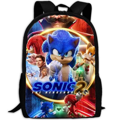 Anime Sonic The Hedgehog Rucksack Damen Reise Backpack Schultasche 31x16x44cm