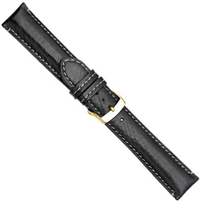 Uhrenarmband Leder Schwarz Herzog Madrid Premium 20881G
