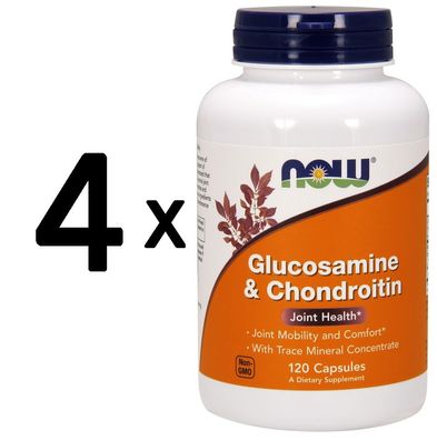 4 x Glucosamine & Chondroitin, with Trace Mineral Concentrate - 120 caps