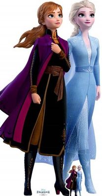 Eiskönigin (Frozen) Pappaufsteller (Stand Up) - Anna & Elsa Journey Together (182 cm)