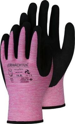 Leibwächter Coral Recycle Polyester-Handschuh mit Latex-Beschichtung Pink Nr. HLW350
