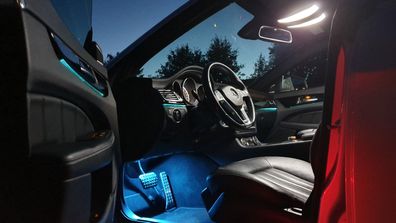 LED Fußraumbeleuchtung ICE BLUE für Mercedes W204 W212 W218 X204 W166 X166