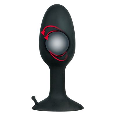 Analplug mit innen rotierender Stimulationskugel Saugfuß Backdoor Friend Small