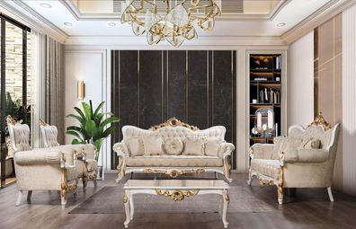 Sofagarnitur 3 + 3 + 1 + 1 Sitz Set Design Sofa Polster Couchen Luxus